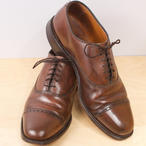 [SOLD] Allen Edmonds Men's Shoe 🇺🇸 Byron Cap-toe Oxford 8.5D Brown GUC - Picture 1 of 9